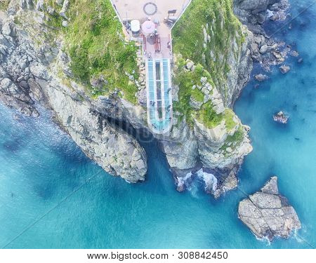 Aerial View Of Oryukdo Skywalk, Busan, South Korea, Asia