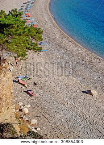 Beautiful Carpathos Island Beach Background Wallpaper Fine Art