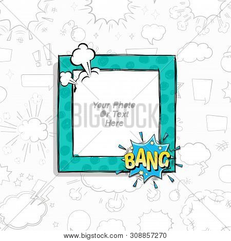 Cartoon Art Styles. Decorative Comic Vector Template Frames. Those Photo Frames You Can Use For Kids