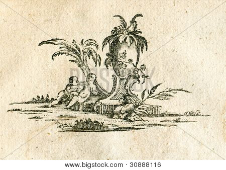 ภาพเก่า โดยศิลปินที่ไม่รู้จักจาก o Wiadomosc Kleynocie Szlacheckim ผู้เขียน E.A.Kuropatnicki 