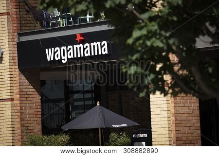 Coventry, Warwickshire, United Kingsom, June 27th 2019,  A Sign For Wagamama