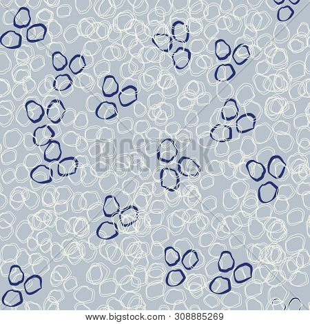 Hand Drawn Organic Shapes Texture Seameless Pattern.