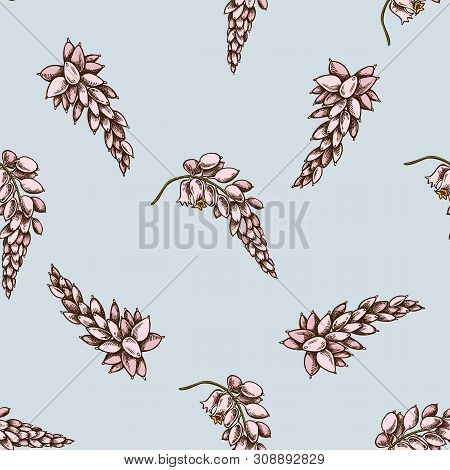 Seamless Pattern With Hand Drawn Colored Ginger Stock Illustration