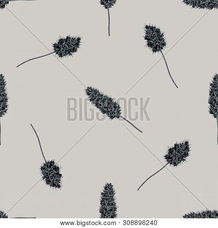 Seamless Pattern With Hand Drawn Stylized Peppermint Stock Illustration