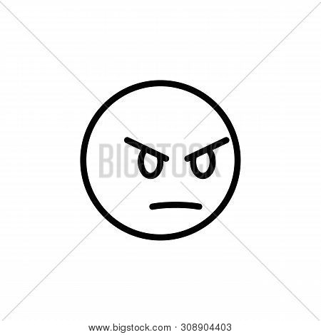 Angry Emoji Outline Icon. Signs And Symbols Can Be Used For Web, Logo, Mobile App, Ui, Ux