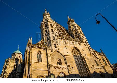 Vienna, Austria: Exterior View Of The Famous Neo Gothic Votivkirche Votive Church In Vienna