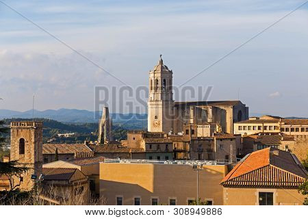 The Medieval Quarter Of Gerona.  Costa Brava, Catalonia, Spain.