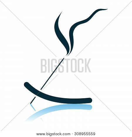 Incense Sticks Icon. Shadow Reflection Design. Vector Illustration.
