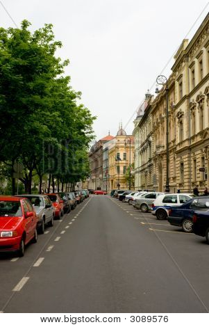 Leeren Straßen am Wochenende In Zagreb Kroatien