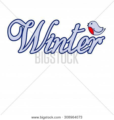 Winter Word Hand Lettering. Handmade Calligraphy Collecti