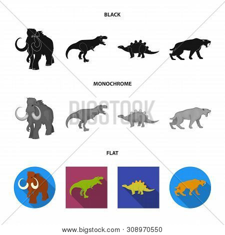 Vector Illustration Of Animal And Character Icon. Collection Of Animal And Ancient Stock Symbol For 