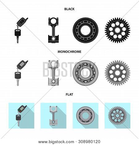 Vector Design Of Auto And Part Logo. Set Of Auto And Car Vector Icon For Stock.