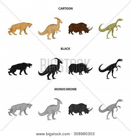 Vector Illustration Of Animal And Character Icon. Set Of Animal And Ancient Vector Icon For Stock.