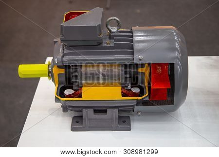 Cut Away Show Internal Part Of Electric Motor