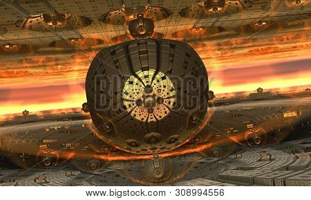 Background, fantastic 3D constructions computer rebdered design. 