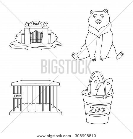 Vector Design Of Entertainment And Forest Sign. Set Of Entertainment And Park Vector Icon For Stock.