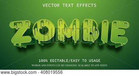 Vecktor Zombie Text Effect Template 100% Editable Easy To Usage