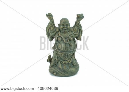 Photo Of Grey Buddha On White Background