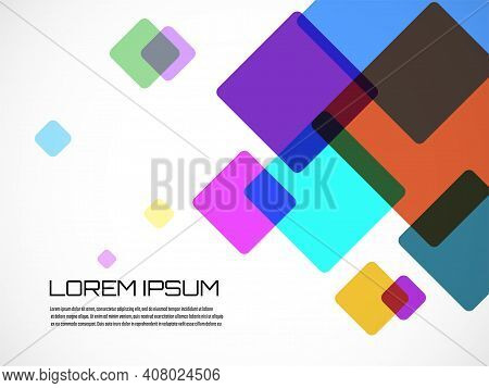 Abstract Geometric Background With Squares. Vector Banner Design For Your Content, Business, Emplate