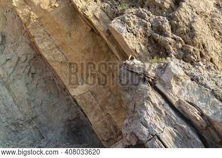 Sandstone Rock Structures Showing Signs Of Destruction