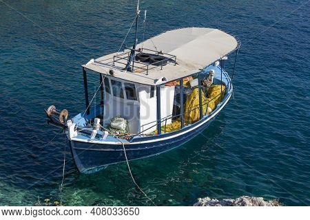 There Are Fishing Nets On The Boat