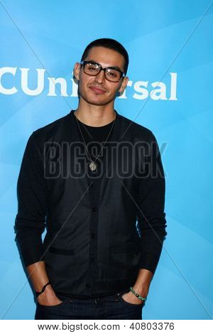 LOS ANGELES - JAN 7:  Manny Montana attends the NBCUniversal 2013 TCA Winter Press Tour at Langham Huntington Hotel on January 7, 2013 in Pasadena, CA