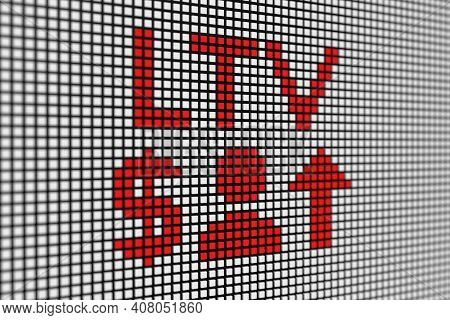 Ltv Text Scoreboard Blurred Background 3d Illustration