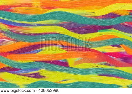 Multicolored Abstract Backgrounds, Creative Painting, Rainbow Colors Abstraction. Colorful Painted T
