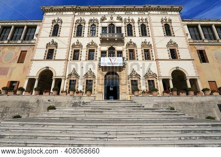 Padova, Italy - Oct 11, 2016: Baroque Architecture Of Villa Contarini On Oct 11, 2016 In Padova, Ita