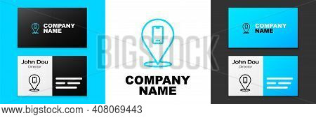 Blue Line Phone Repair Service Icon Isolated On White Background. Adjusting, Service, Setting, Maint