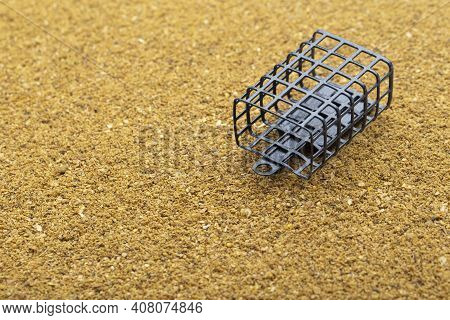 Metal Case Fish Fishing Feeder. Aromatic Baits And Gear For Fish.