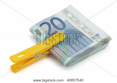 Tuss av tjugo euro räkningar