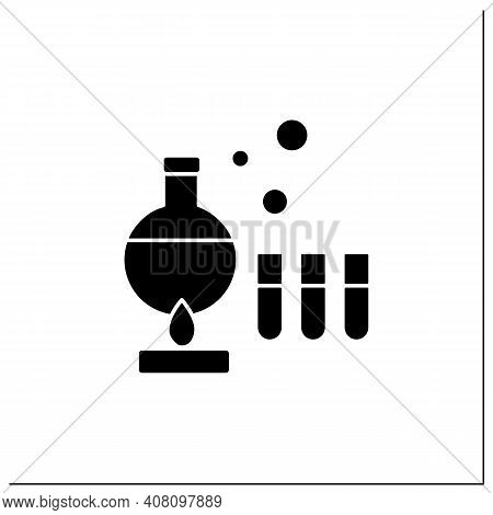 Producing Vaccine Glyph Icon.laboratorian Research.chemical Formula.cure Search, Vaccine Development