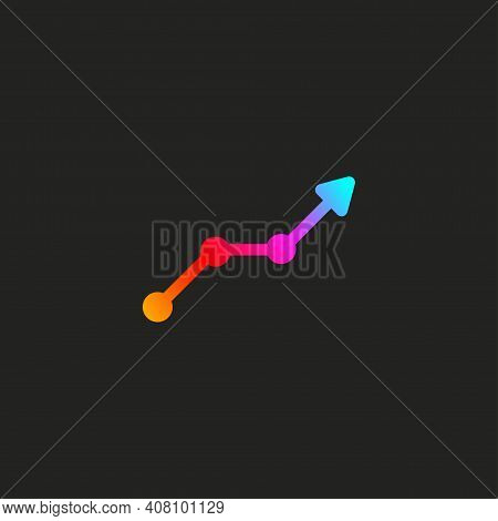 Arrow Up Business Logo. Development And Progress Symbol. Vector Illustration