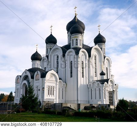 Orthodox Cathedral Of St. Theodore Of Tyrone In Pinsk, Republic Of Belarus October 23 2020