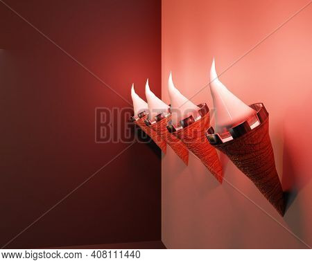 3d Rendering Some Lighting Background Mock Up,