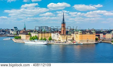 Riddarholm Church Over Stockholm Old Town (gamla Stan), Sweden