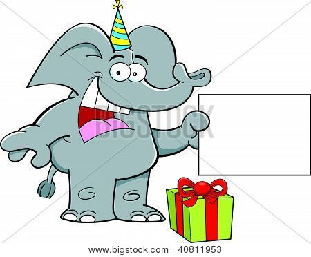 Cartoon party elefante