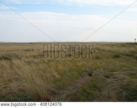 Autumn Steppes And Hills Of Khakasia, Stormy Sky