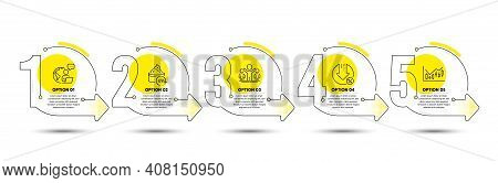 Winner, Uv Protection And Financial Diagram Line Icons Set. Timeline Process Infograph. Loan Percent
