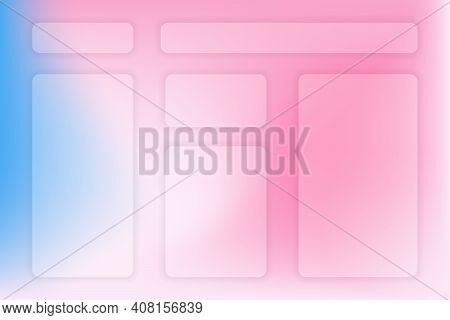 Abstract Gradient Background. Transparent Frame In Glass Morphism Style