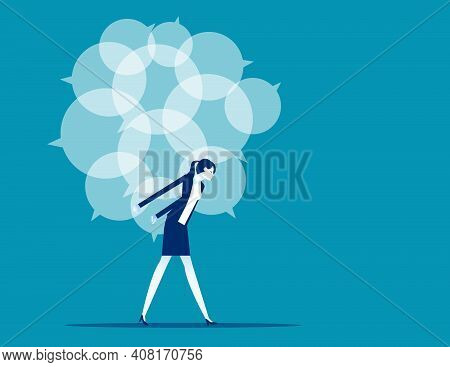 Speech Bubble Information Overload. Business Vector Style