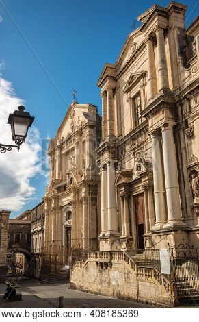 Chiesa di San Benedetto and Chiesa di San Francesco Borgia churches in Catania, Sicily, Italy