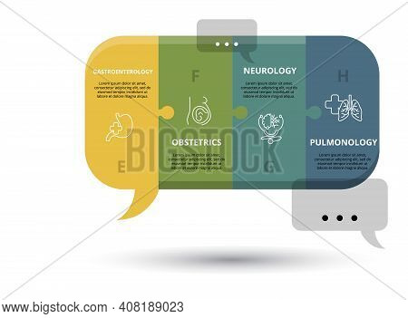Infographic Recycling Template. Icons In Different Colors. Include Recycling, Trash Container, Burna