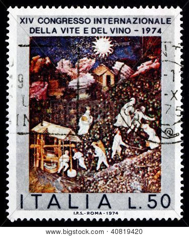 Postage stamp Italy 1974 October, 15th Century Mural