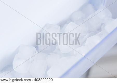 Home Appliance - Ice Inside Open Two-door White Refrigerator