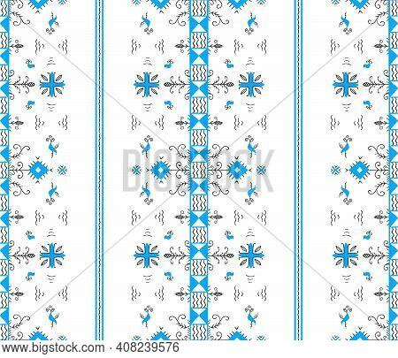 Isolated Seamless Vector Pattern. Stylized Russian Folklore.