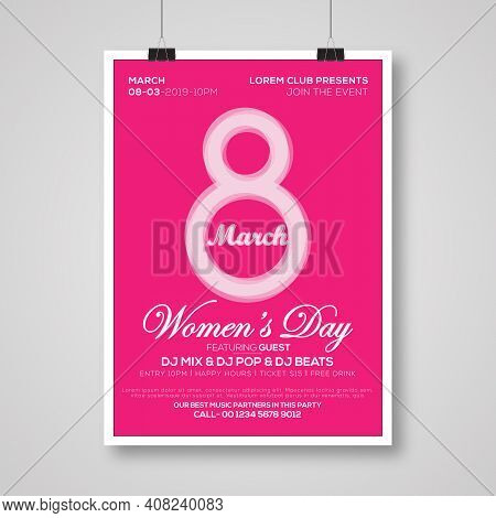 Lovely Happy Women's Day International Celebration Background.