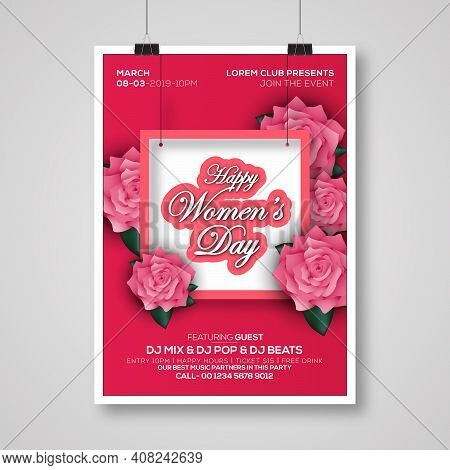 Lovely Happy Women's Day International Celebration Background.