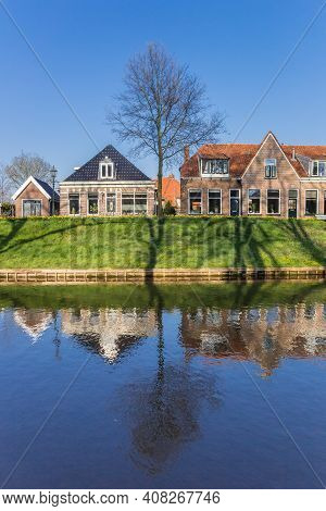 Historic Houses At The Canal Of Steenwijk, Netherlands